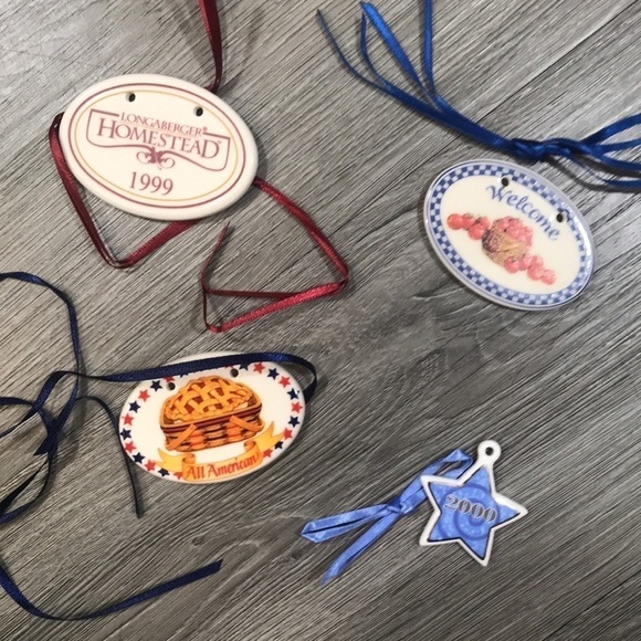 Lot of 5 Longaberger Items Including Rare New Notepad & 4 Ceramic Tie-Ons - Picture 3 of 10